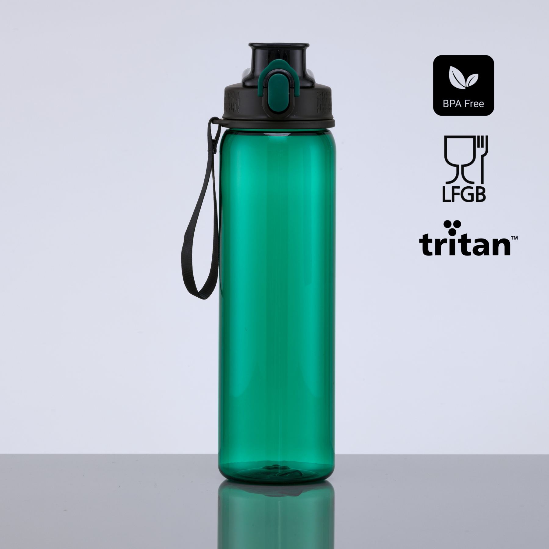 Neon water bottle made from tritan™, 750 ml