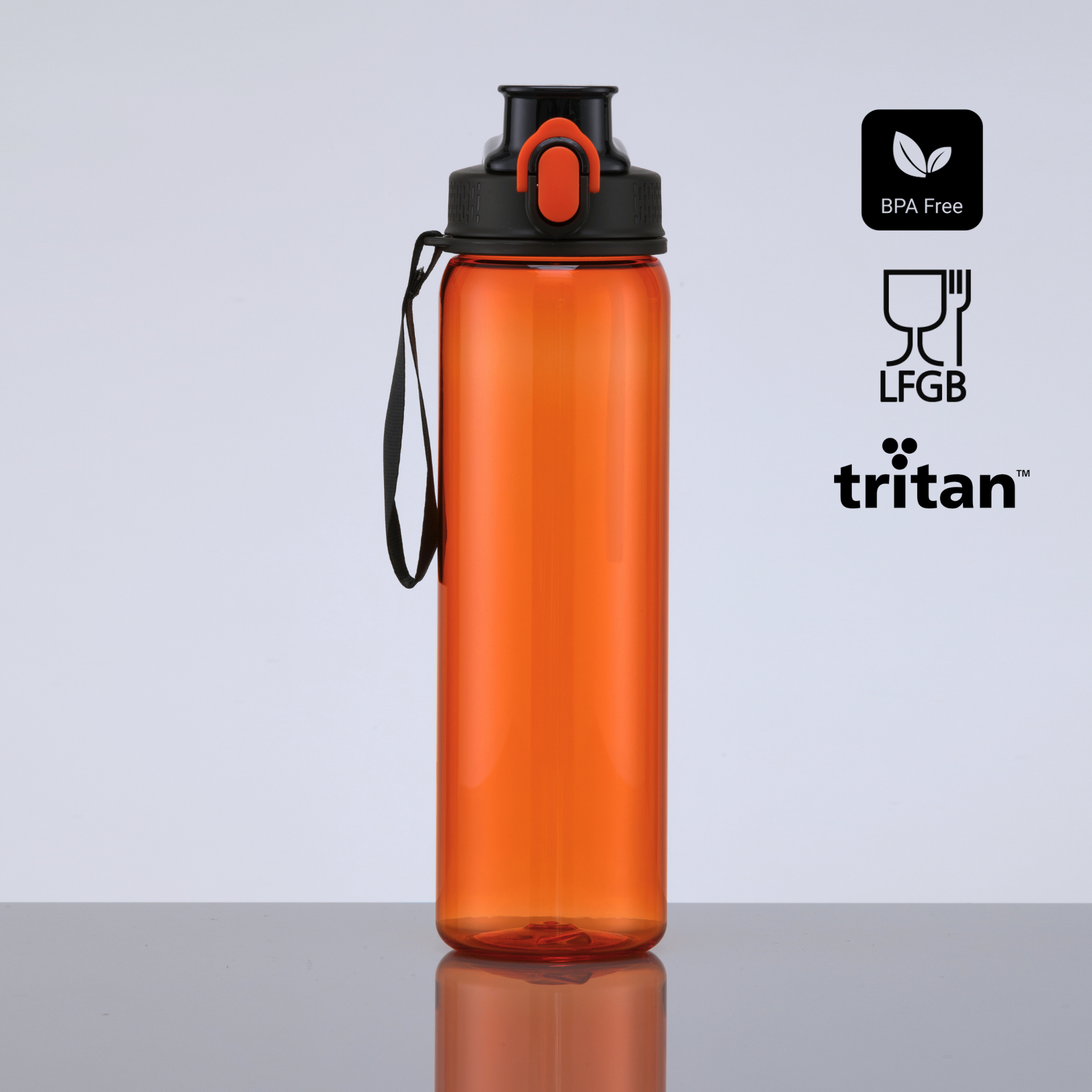Neon water bottle made from tritan™, 750 ml