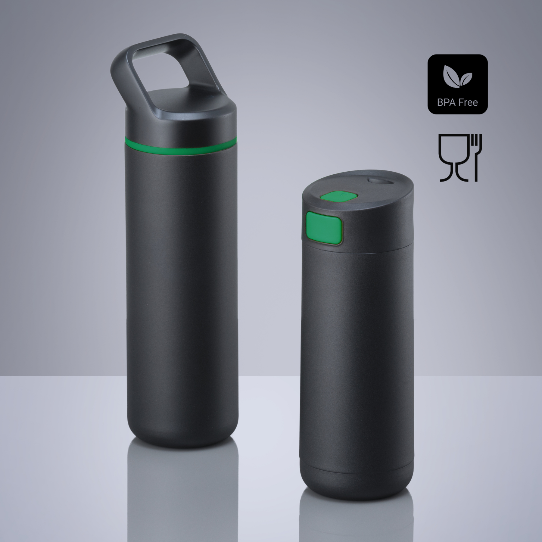 Expedition Set: coffee mug 450 ml & steel water bottle 650 ml