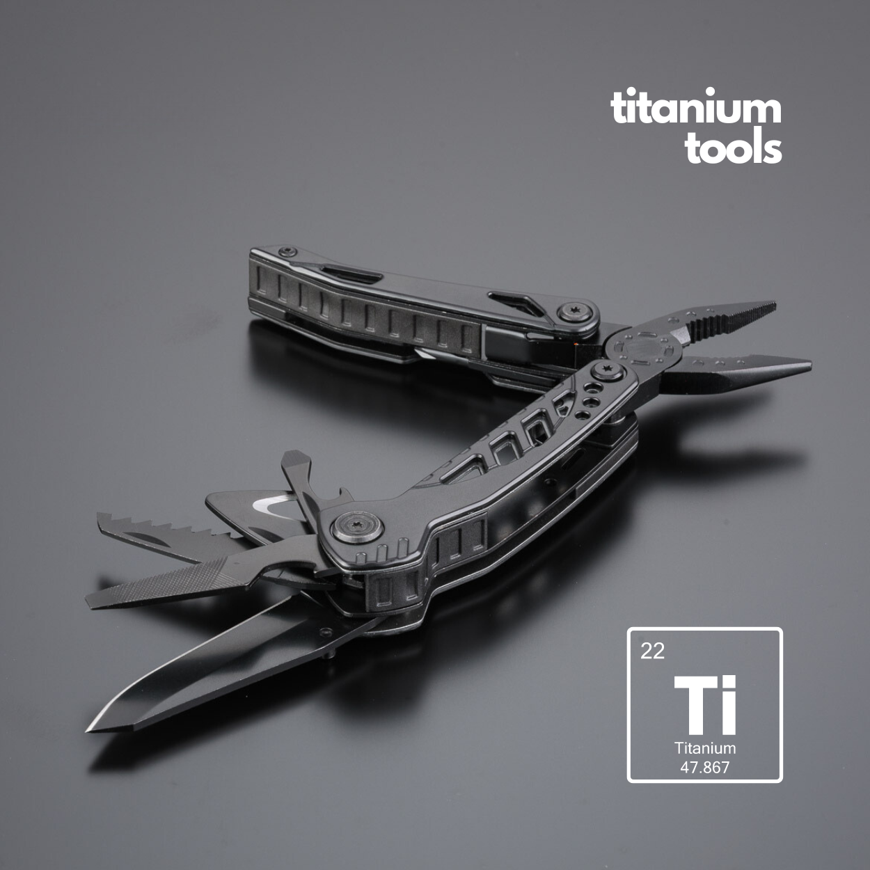 Optima titanium-coated steel multitool