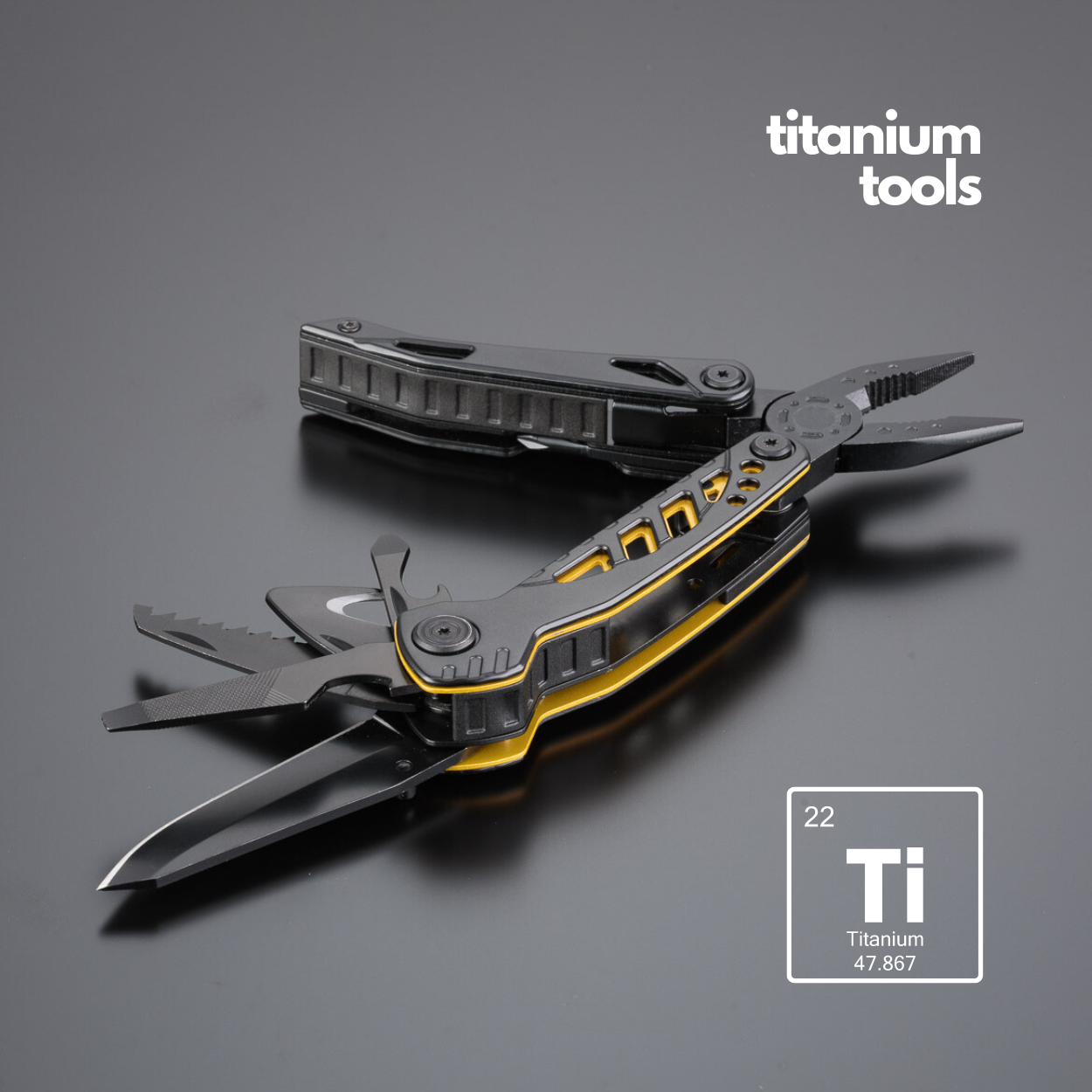 TITANIUM-COATED STEEL MULTITOOL OPTIMA
