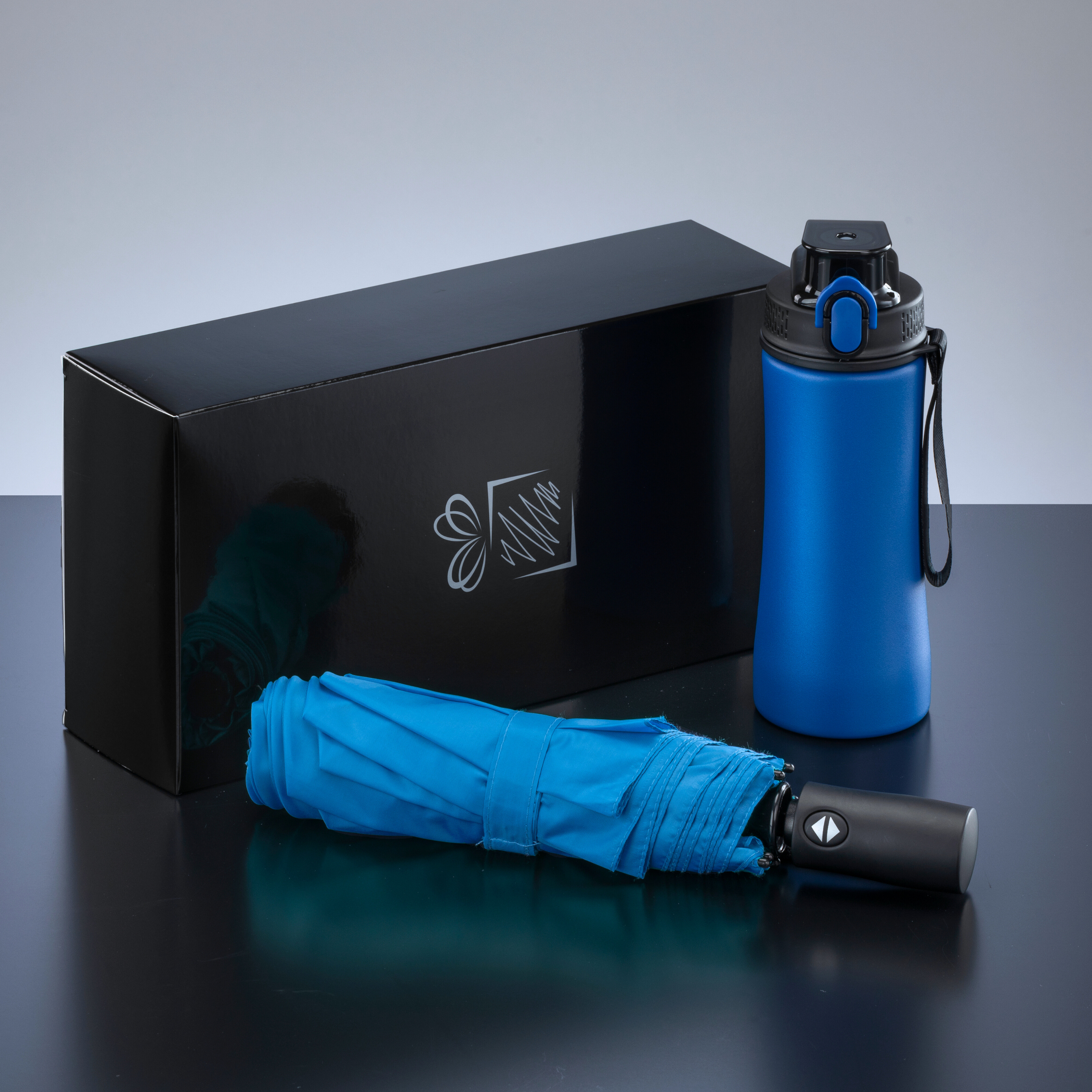 Primo Everyday Set: water bottle 550 ml & full automatic umbrella harvard